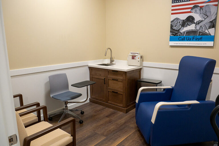 A look inside a patient room at VIPcare Tampa Bearss.