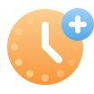 An icon image of a clock.